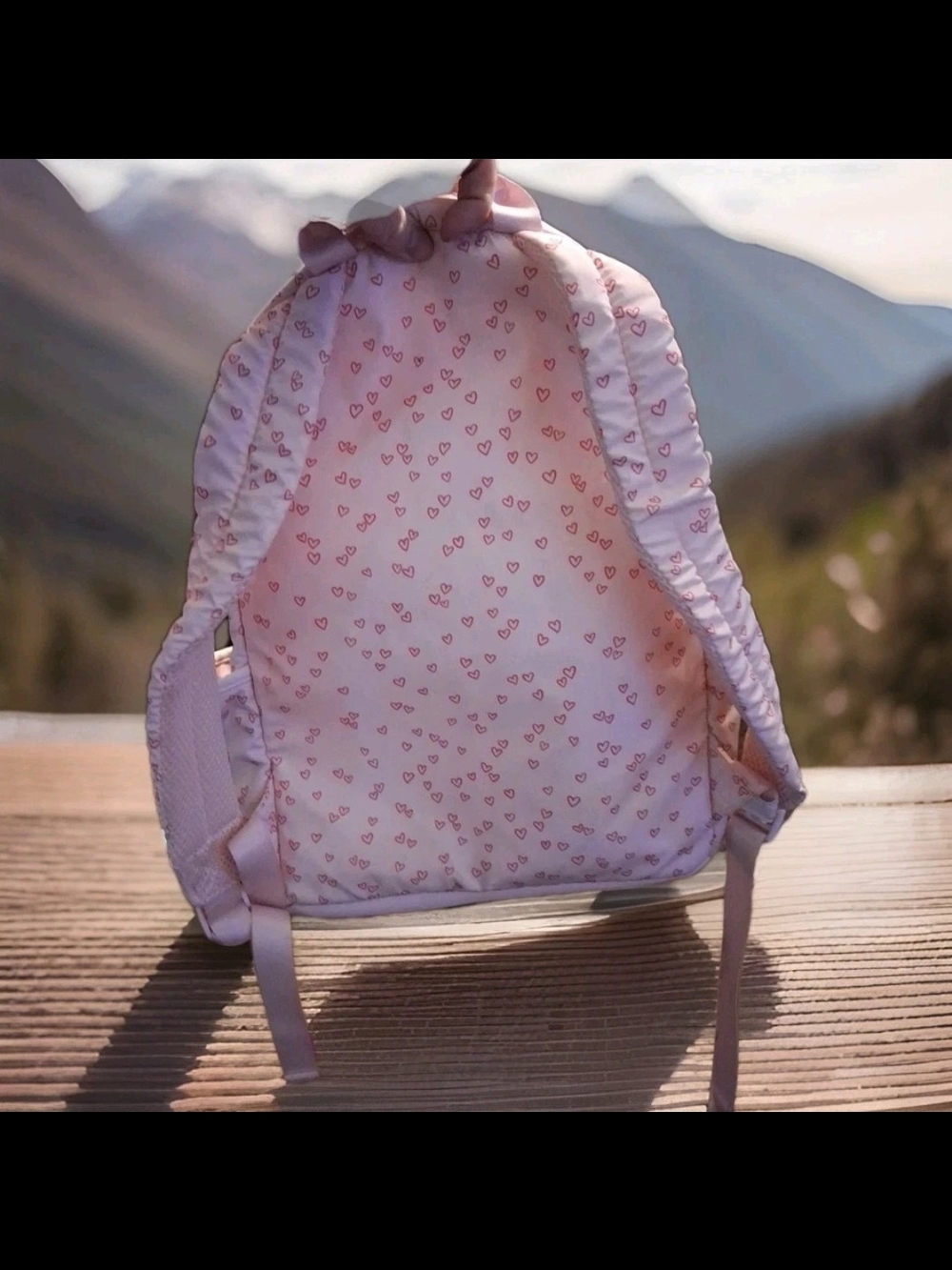 Madden NYC Pink Heart Print Laptop/Backpack Bag